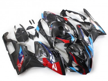 Best 2015-2016 BMW S1000RR Motorcycle Fairings - Blue Red Carbon Fiber UK