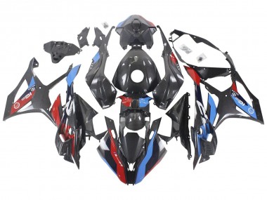 Best 2023-2024 BMW S1000RR Motorcycle Fairings - Blue Red Carbon Fiber UK