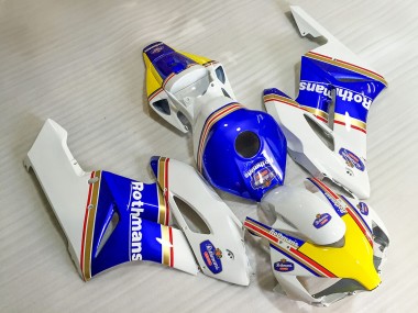 Best 2004-2005 Honda CBR1000RR Motorcycle Fairings - White Blue Yellow Rothmans UK