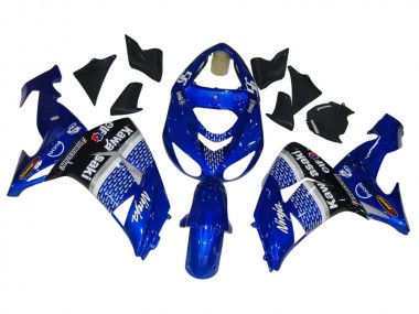 Best 2006-2007 Kawasaki ZX10R Motorcycle Fairings - Blue White Black Elf UK