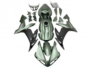 Best 2004-2006 Yamaha YZF R1 Motorcycle Fairings - Matte Green Matte Black UK