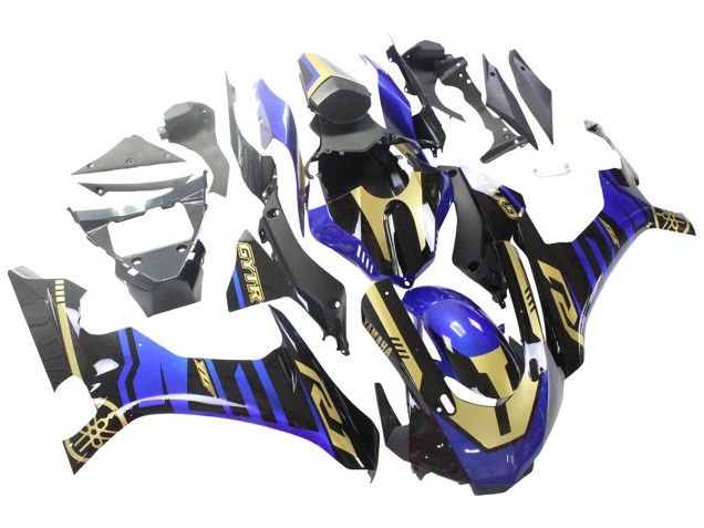 2015-2019 Yamaha YZF R1 Motorcycle Fairings - Blue Gold Black UK