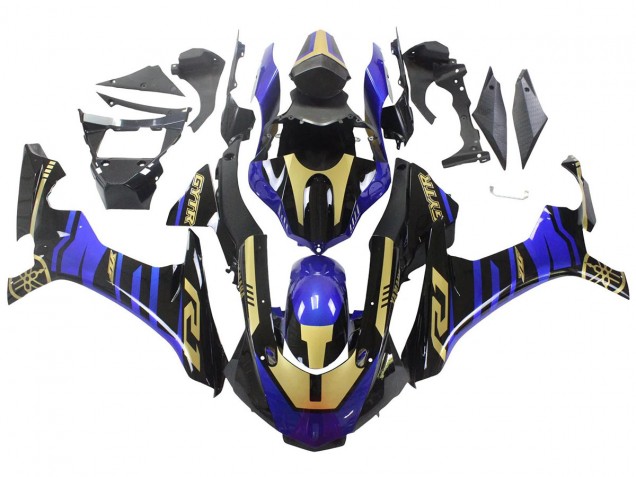 2015-2019 Yamaha YZF R1 Motorcycle Fairings - Blue Gold Black UK