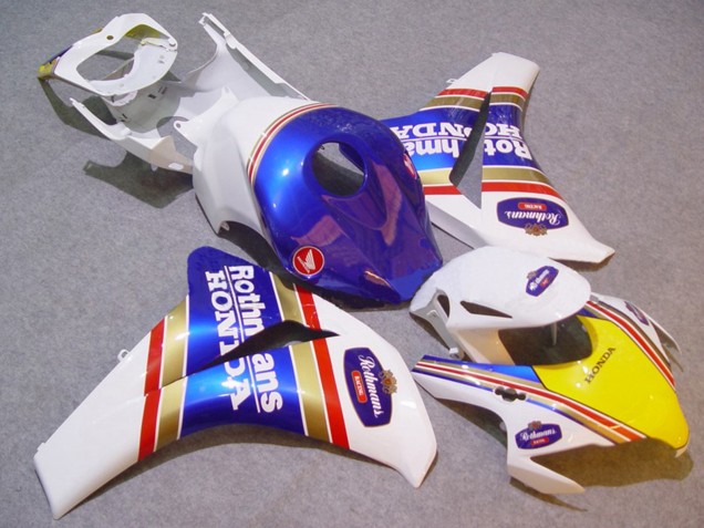 2008-2011 Honda CBR1000RR Motorcycle Fairings - White Blue Yellow Gold Rothmans UK