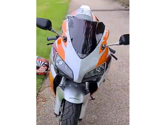 2006-2007 Honda CBR1000RR Motorcycle Fairings - Silver Orange UK