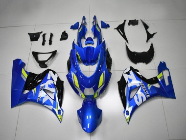 Best 2017-2024 Suzuki GSXR 1000 Motorcycle Fairing - Blue White Green UK