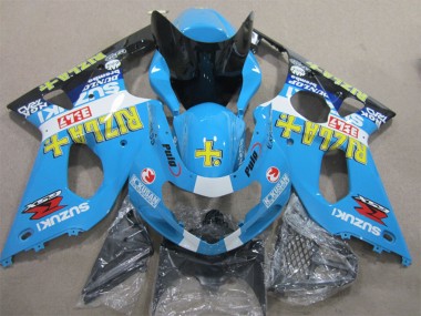 Best 2000-2002 Suzuki GSXR 1000 Motorcycle Fairings - Blue Yellow White Black Rizla UK