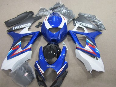 Best 2007-2008 Suzuki GSXR 1000 Motorcycle Fairings - White Blue Red UK
