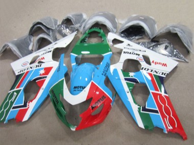 Best 2004-2005 Suzuki GSXR 600 Motorcycle Fairings - White Blue Green Red Motul UK