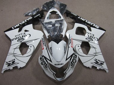 Best 2004-2005 Suzuki GSXR 600 Motorcycle Fairings - White Black Corona Extra Motul UK
