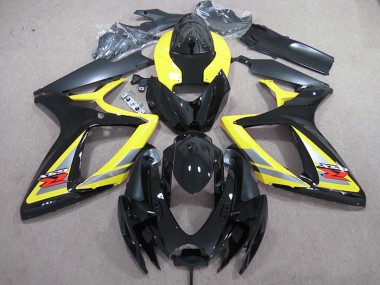 Best 2006-2007 Suzuki GSXR 600 Motorcycle Fairings - Yellow Grey Black UK