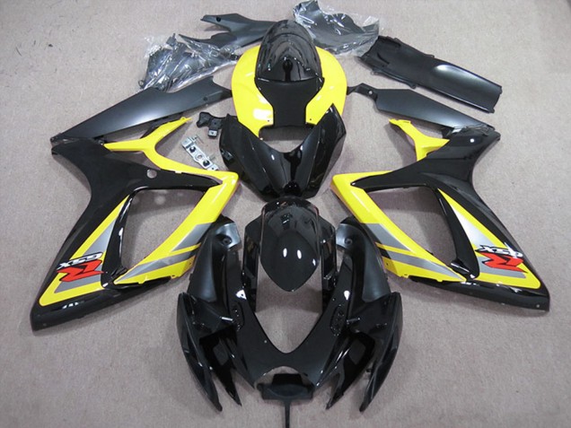 2006-2007 Suzuki GSXR 600 Motorcycle Fairings - Yellow Grey Black UK