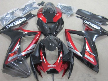 Best 2006-2007 Suzuki GSXR 600 Motorcycle Fairings - Glossy Black Red Silver UK