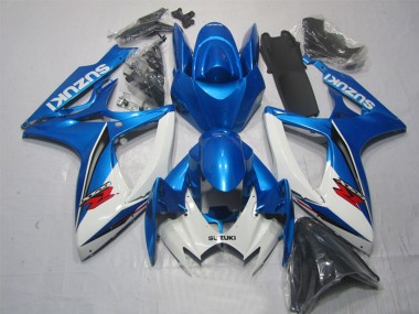 Best 2006-2007 Suzuki GSXR 600 Motorcycle Fairing - White Blue Red UK