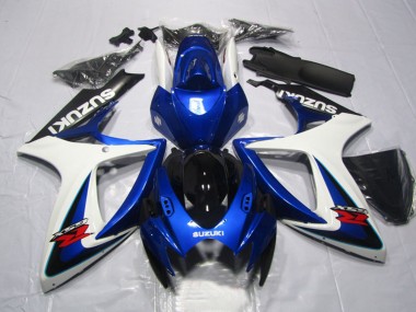 Best 2006-2007 Suzuki GSXR 600 Motorcycle Fairings - White Blue Glossy Black Red UK