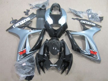 Best 2006-2007 Suzuki GSXR 600 Motorcycle Fairings - Grey Glossy Black UK