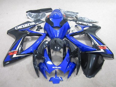 Best 2006-2007 Suzuki GSXR 600 Motorcycle Fairing - Blue White Glossy Black Red UK