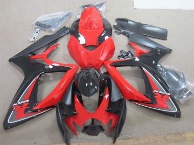 Best 2006-2007 Suzuki GSXR 600 Motorcycle Fairings - Red Black UK