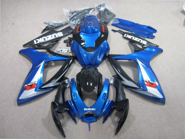 2006-2007 Suzuki GSXR 600 Motorcycle Fairings - Blue White Glossy Black Red UK