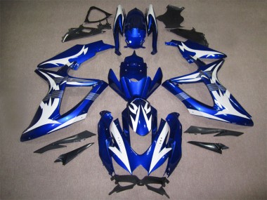 Best 2008-2010 Suzuki GSXR 600 Motorcycle Fairings - White Blue UK