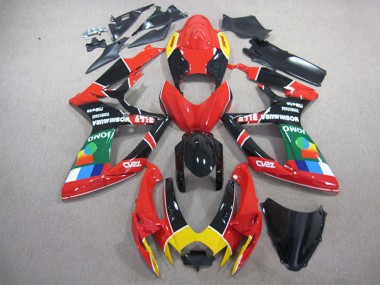 Best 2006-2007 Suzuki GSXR 750 Motorcycle Fairings - Red Black Yellow Green JOMO UK