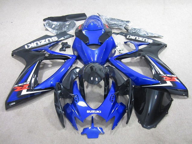 2006-2007 Suzuki GSXR 750 Motorcycle Fairings - Blue Glossy Black UK