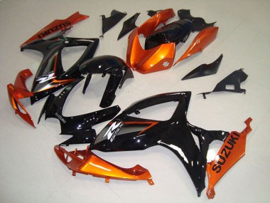 Best 2006-2007 Suzuki GSXR 750 Motorcycle Fairings - Orange Glossy Black UK