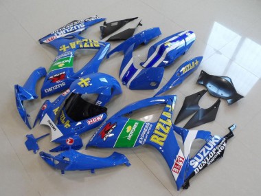 Best 2006-2007 Suzuki GSXR 750 Motorcycle Fairings - Blue White Green Black Gold Rizla UK