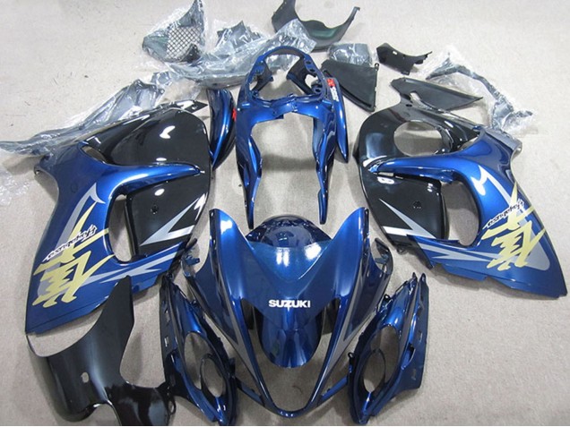2008-2020 Suzuki GSXR 1300 Hayabusa Motorcycle Fairings - Blue White Gold Decal UK