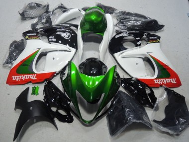 Best 2008-2020 Suzuki GSXR 1300 Hayabusa Motorcycle Fairings - White Green Red Makita UK