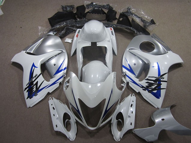 2008-2020 Suzuki GSXR 1300 Hayabusa Motorcycle Fairing - White Blue UK