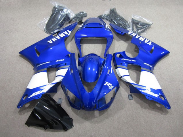 1998-1999 Yamaha YZF R1 Motorcycle Fairings - Blue White with Decal UK