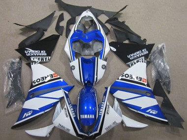 Best 2000-2001 Yamaha YZF R1 Motorcycle Fairings - White Blue Black ENEOS UK