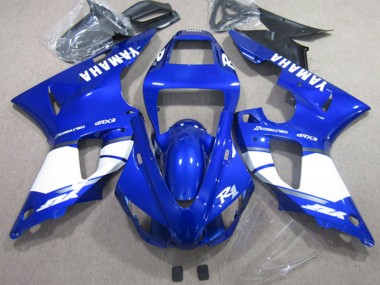 Best 2002-2003 Yamaha YZF R1 Motorcycle Fairings - Blue White UK