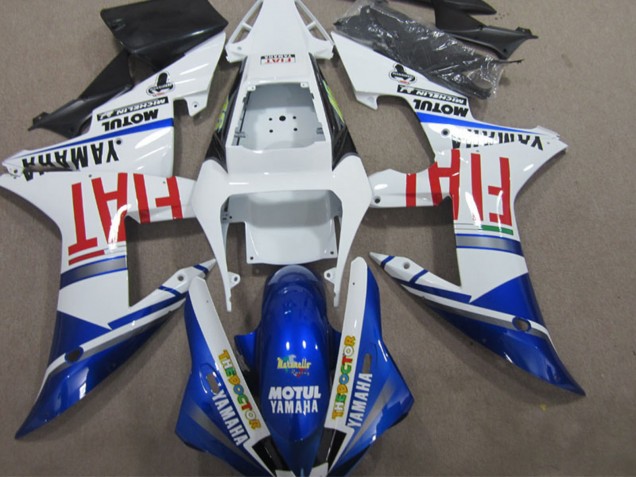 2002-2003 Yamaha YZF R1 Motorcycle Fairing - White Blue Red Motul Fiat UK