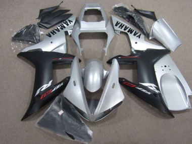 Best 2004-2006 Yamaha YZF R1 Motorcycle Fairings - Silver Matte Black UK