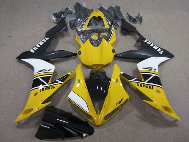 2004-2006 Yamaha YZF R1 Motorcycle Fairings - Yellow White Black UK