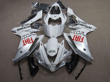 Best 2009-2011 Yamaha YZF R1 Motorcycle Fairings - White Silver Red Fiat UK