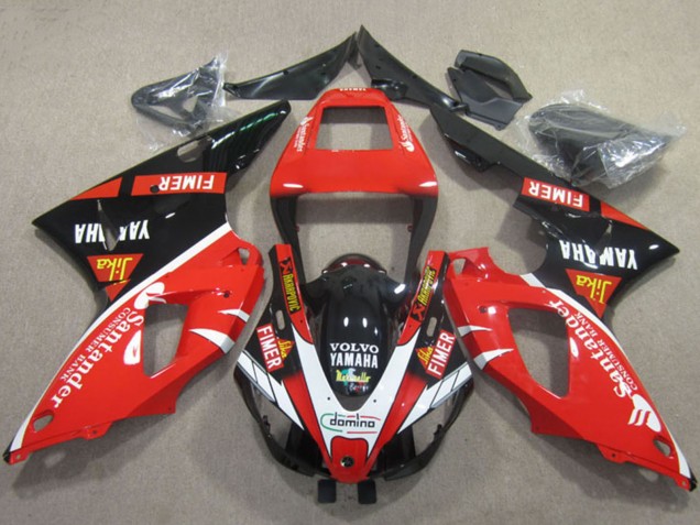 2009-2011 Yamaha YZF R1 Motorcycle Fairings - Red Black White Santander Fimer Volvo UK