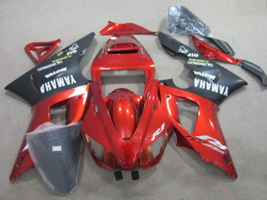 Best 2009-2011 Yamaha YZF R1 Motorcycle Fairing - Red Matte Black UK