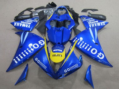 Best 2009-2011 Yamaha YZF R1 Motorcycle Fairings - Blue Yellow White Go UK