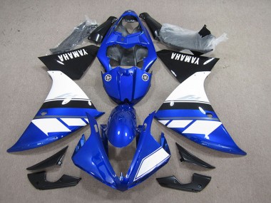 Best 2012-2014 Yamaha YZF R1 Motorcycle Fairing - Blue White Glossy Black UK