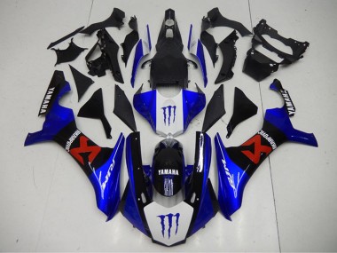 Best 2015-2019 Yamaha YZF R1 Motorcycle Fairings - Blue White Black Red Monster Akropovic UK