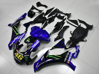 Best 2015-2019 Yamaha YZF R1 Motorcycle Fairings - Blue White Black Green ENEOS Monster M1 46 UK