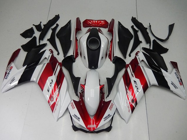 2015-2018 Yamaha YZF R3 Bike Fairings - White Red Black UK