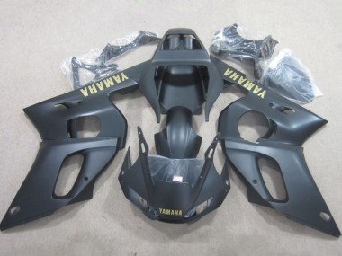 Best 1998-2002 Yamaha YZF R6 Motorcycle Fairings - Matte Black Yellow Decal UK