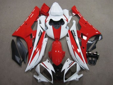 Best 2006-2007 Yamaha YZF R6 Motorcycle Fairing - White Red Black UK