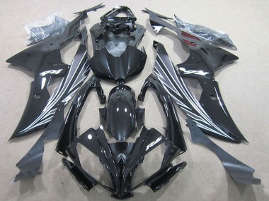 Best 2008-2016 Yamaha YZF R6 Motorcycle Fairings - Glossy Black White Stripe UK