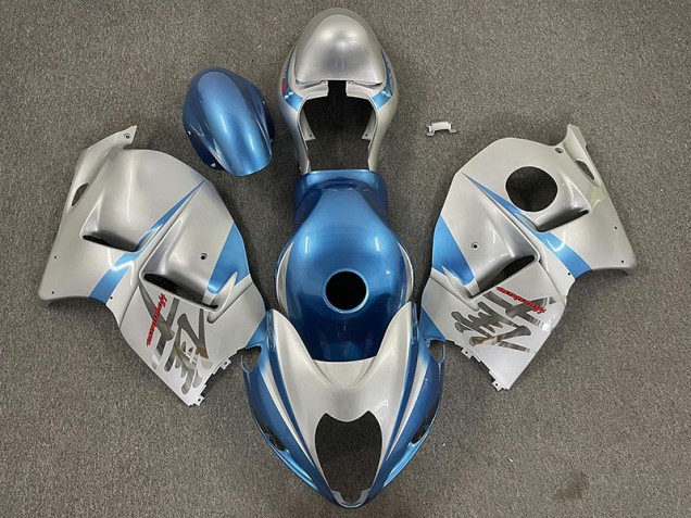 1997-2007 Gloss Light Blue and Silver GSXR 1300 Hayabusa Fairings