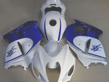 1997-2007 Gloss White & Deep Blue GSXR 1300 Hayabusa Fairings